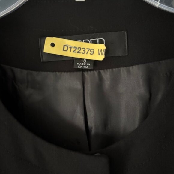 Kasper Formal Black Jacket 18 Tailored Classic Silver Metallic Buttons Classic - Picture 9 of 9